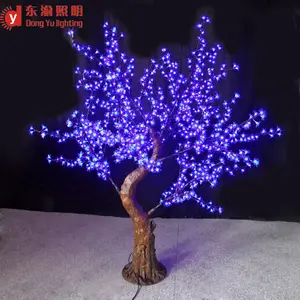 लक्जरी कृत्रिम एलईडी चेरी खिलना पेड़ प्रकाश क्रिसमस नए साल शादी की सजावट रोशनी 1.5m पेड़ प्रकाश