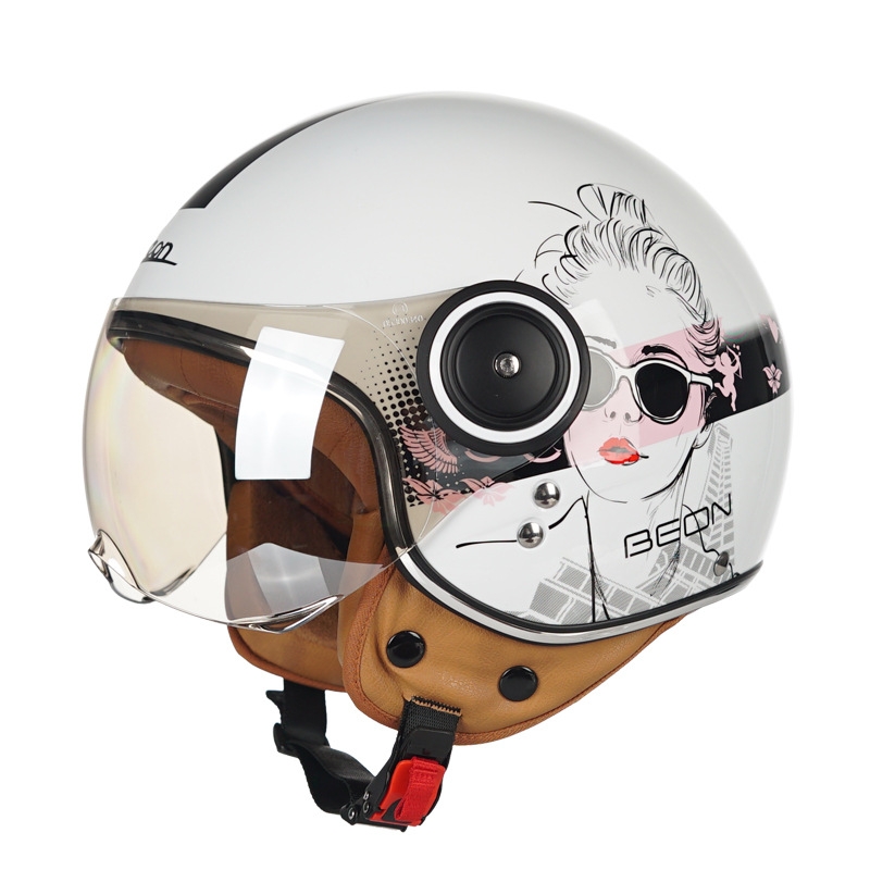 Lady Glossy White/Black and Pink