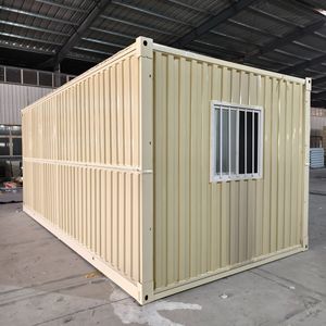 Casa Contenedor Moderna para Oficina, Diseño Rectangular Plegable en Color Beige, Grosor Estándar, Ideal para Obras de Construcción - Product Image 1