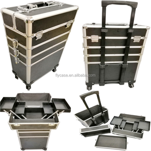 2022 Trolley Cosmetics <strong>Case</strong> ,aluminum <strong>Pilot</strong> Make up Trolley Artists <strong>Case</strong> With 4 Wheels and Latches and Trays Inside Hard Shell - Product Image 1