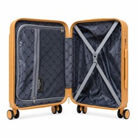 Ensemble de valises trolley PC 3 pièces, coque rigide, roulettes multidirectionnelles, camel, serrure intégrée, extensible, vente en gros d'usine OEM, personnalisable MINGDI
