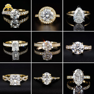 Anelli di Fidanzamento Personalizzati Goldleaf con Diamante Sintetico IGI da 1ct 2ct 3ct, Anello Nuziale in Oro 10K 14K <span class=keywords><strong>18K</strong></span> con Diamante Coltivato in Laboratorio - Product Image 4