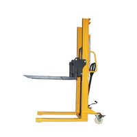 Fourche de 1.6m Hauteur maximale de levage Fourche réglable Pompe à main hydraulique manuelle Gerbeur Centre de chargement 380mm