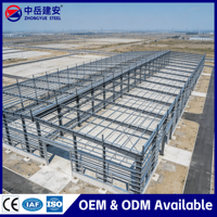 Structures en acier Q355B de qualité lourde Zhongyue, ateliers/surplus de production soudés, norme GB, conception gratuite, origine Shandong 50