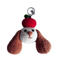 Jouets animaux en crochet de haute qualité faits à la main poupée en laine tricotée porte-clés mignon jouet en peluche en crochet pour nouvelles fleurs décoratives plantes