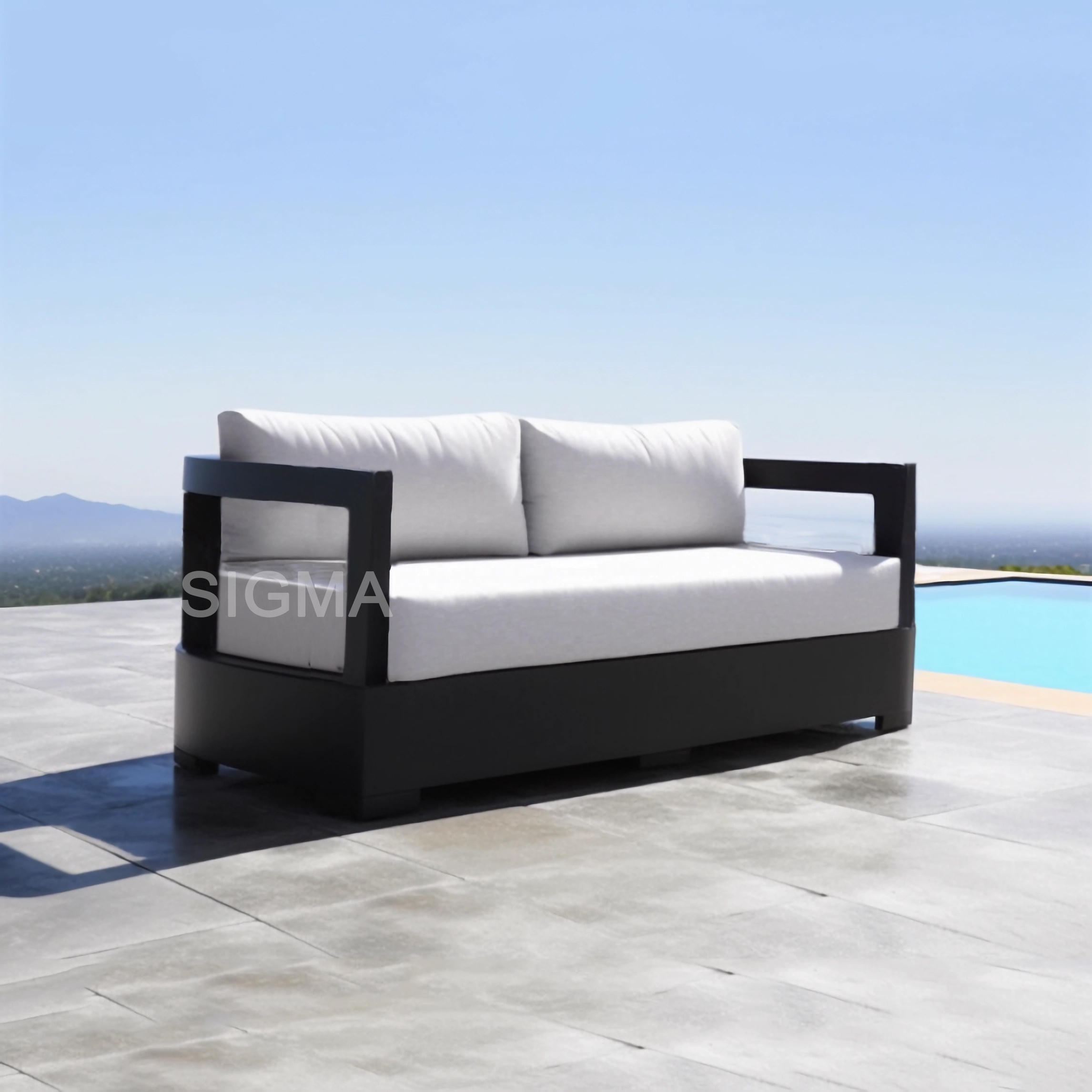 All weather outdoor furniture metal garden set hotel aluminum sofa set