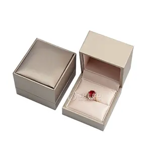 Luxury Rose Gold Pu Leather Buy Customized Logo Jewelry Box For Jewelry