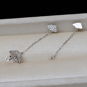 Boucles d'oreilles en argent S925 faites à la main en forme de T, accessoire de bricolage, une paire de supports de perles détachables 3129 pour la fabrication de bijoux - Product Image 2