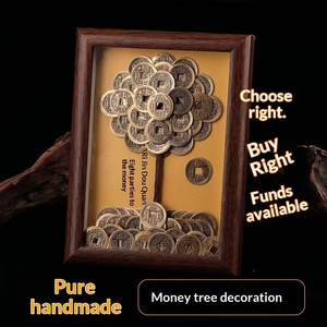 Árbol de la Fortuna de los Cinco Emperadores Hecho a Mano, Adorno y Marco de Fotos para Decoración de Escritorio/Sala de Estar/Oficina/Recepción - Product Image 3