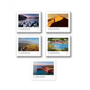 Timbres-poste autocollants en PVC imperméables avec drapeau canadien, rouleau en vrac <span class=keywords><strong>de</strong></span> 100, <span class=keywords><strong>Forever</strong></span> Art Post Office Bay Nova Scotia, autocollants adhésifs en spirale - Product Image 4