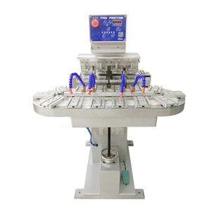 World Creativity Four Color Rotary <b>Pad</b> <b>Printer</b> 4 X 6 In Pneumatic Drive For Plastic Label Printing - Product Image 1