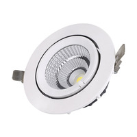 360 °   Projecteur LED orientable à rotation réglable encastré, haute fidélité des couleurs (CRI), pour éclairage commercial et de bureau, certifié UE