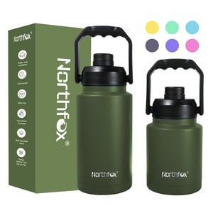 <span class=keywords><strong>Thermos</strong></span> Northfox 40oz/64oz en acier inoxydable à grand volume <span class=keywords><strong>avec</strong></span> couvercle à <span class=keywords><strong>bec</strong></span> <span class=keywords><strong>verseur</strong></span> et poignée, 2 litres, pour <span class=keywords><strong>café</strong></span> - Product Image 1