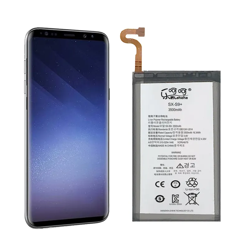 Kustom baterai ponsel Lithium-ion isi ulang kapasitas tinggi untuk Samsung S9 + S9P G9650 stok ulang 10 buah