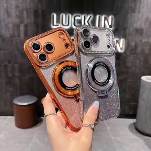 Custodia magnetica 2026 di lusso con Glitter e diamante colorato per <span class=keywords><strong>iPhone</strong></span> 17 Pro 17 16 15 14 13 12 <span class=keywords><strong>11</strong></span> Pro Max 17 Air Bling <span class=keywords><strong>cover</strong></span> posteriori - Product Image 4