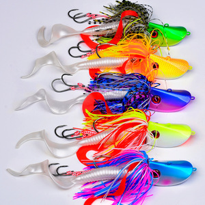 Esca da Pesca in Mare con Testa di Piombo 20g 40g 60g 80g 100g, Amo Doppio per Pesca di Grandi Pesci - Product Image 4
