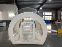 Tente à bulles transparente gonflable, tunnel unique, extérieur, PVC, hôtel, globe extérieur, dôme à bulles transparent, tente igloo
