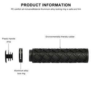 Poignées de vélo de montagne RIDERACE <span class=keywords><strong>ergonomiques</strong></span> pour guidon de vélo de montagne, revêtement en caoutchouc souple, antichoc, antidérapant, verrouillage sur guidon de vélo - Product Image 4