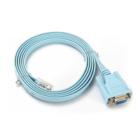 Câble de console RS232 RJ45 vers DB9 1,5 m Câble de console réseau avec gaine en PVC Conducteur en cuivre pur Compatible avec le routeur Switch