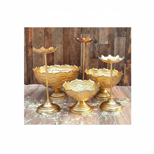 Bon thème dernier design décor de table en laiton Urli bol personnalisé décoration de fête de mariage fantaisie couleur pleine - Product Image 1