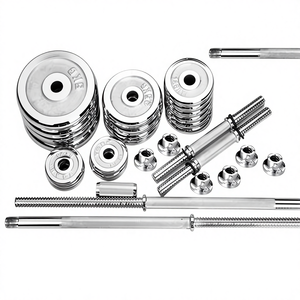 스포츠 피트니스 보디빌딩 운동기구 체육관 및 홈 피트니스용 50kg 주철 조절식 프리 웨이트 덤벨 세트 - Product Image 5