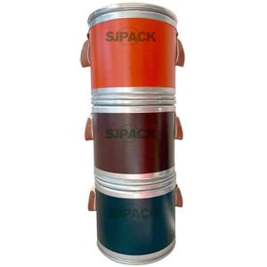 Contenedor de Almacenamiento de Lujo con Revestimiento de Cuero y Fibra - Tambor de Almacenamiento Inspirado en un Tambor de Almacenamiento Tradicional con Asa de Tela para Decoración y Organización del Hogar - Product Image 5