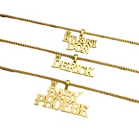   Collier chaîne à maillons en acier inoxydable personnalisé pour homme, style punk, pendentif plaque nominative avec forme de lettre classique, bijou cadeau