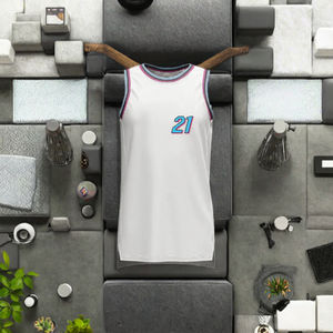 Maillots de basket-ball personnalisés pour adultes, imprimés par transfert thermique, réversibles, 100% polyester, unisexe, séchage rapide, respirant, grande taille, sans manches - Product Image 3