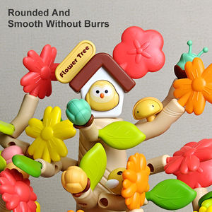 ชุดของเล่นเพื่อการศึกษาสำหรับเด็ก5ถึง7ปีชุดตัวต่อสร้างดอกไม้ PP - Product Image 4