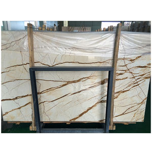 도매 중국 자연적인 돌 대리석 터키 베이지 석판. 제조 소 피텔 골드 정맥 크림 베이지 대리석 벽 타일 - Product Image 1