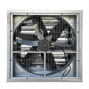 Ventilateur axial industriel pour conduits, 24 pales en acier inoxydable, 960 tr/min, roulement à manchon, électrique 220V/380V, couleur grise, autoportant, OEM - Product Image 1