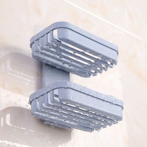 <strong>Soap</strong> <strong>Holder</strong> Bathroom Suction Cup Double-layer <strong>Soap</strong> <strong>Holder</strong> Wall Mounted <strong>Soap</strong> <strong>Holder</strong> with Drain - Product Image 3