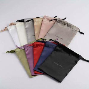 Sage Green Luxury Satin <b>Drawstring</b> Bag, Premium Silk <b>Pouch</b> for Jewelry, Cosmetics, Hair Accessories, Gift Wrapping - Product Image 5