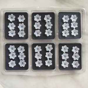 F16 12mm 14mm Flor de cuarzo esmerilado de seis pétalos hecha a mano - Product Image 5