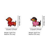 Zinklegierung Guss-Dachshund-Brosche mit Blumendesign für Valentinstag und Neujahrsgeschenke Modeschmuck