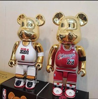 Figur Aksi Terlaris 70cm Bearbrick 400 Ornamen Pabrik Bearbrick 1000% Kerajinan Resin