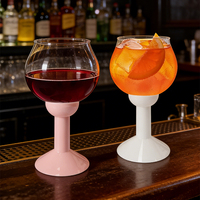 Gobelets de restaurant en gros, verres à vin personnalisés avec logo, verres à vin en plastique de forme ronde pour mariage, fête, événement, location, bar