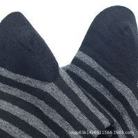 Chaussettes pour hommes personnalisées, grandes, rayées, noires unies, en coton, style européen et américain, pour le commerce extérieur