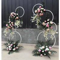 Support de fleurs en métal pour arche de mariage, centre de table, décoration de sol, allée, scène, toile de fond, vente en gros