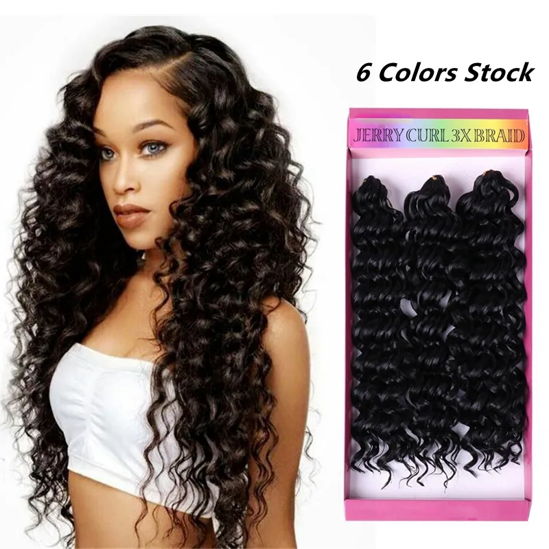 Wholesale 10inch 3pcs/pack Synthetic 3X Deep Wave Twist Crochet Braid Hair Extensions