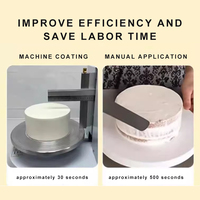 Machine automatique de glaçage et de lissage de gâteaux à la crème commerciale de 4 à 18 pouces