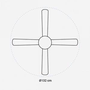 สีฟ้าทั่วไป4052W 132 cm, ใบพัดหมุนได้สีขาวพัดลมเพดานแสง ABS รีโมทคอนโทรลโลหะควบคุมภายนอกโรงแรมใช้ปลั๊กแบบ US - Product Image 4