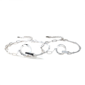 Cadena de cuerda de plata 925 para hombre y mujer, cadena de cuerda al por mayor, cadena de cuerda personalizada unisex, pulsera de cadena de cuerda negra y plateada. - Product Image 1