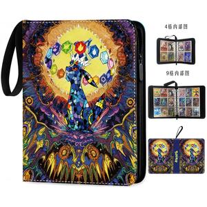 Vente en gros - Album de cartes Pokémon TCG pour le 30e anniversaire, en cuir PU, <span class=keywords><strong>avec</strong></span> fermeture éclair, pour collectionneurs, 4 pochettes, 9 pochettes, rangement pour cartes à collectionner - Product Image 2