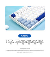 Clavier mécanique AKKO Glacier 3108v3 pleine taille OEM, USB Type C, touches PBT double-shot, cadre ABS, rétroéclairage LED blanc, pour le gaming