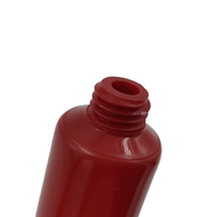 Tube cosmétique 30ml 50ml 70ml, tube en plastique à presser, 25mm, double couche, acrylique, bouchon à vis plaqué or, rouge foncé, sérum, logo personnalisé