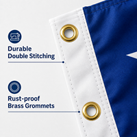 Drapeau National du Cap-Vert Vif 3x5 pi (90x150cm) Imprimé Numérique Tissu Robuste Résistant aux Intempéries Bannière Drapeau du Pays du Cap-Vert