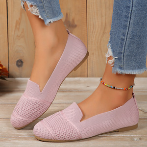 Zapatos informales transpirables <span class=keywords><strong>sin</strong></span> <span class=keywords><strong>cordones</strong></span> nuevos de Primavera al por mayor, cómodos zapatos informales para caminar al aire libre para <span class=keywords><strong>mujer</strong></span> - Product Image 1