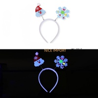 Serre-tête lumineux de Noël style lettre, bandeau néon fluorescent pour adultes et enfants, idéal pour la décoration de fêtes
