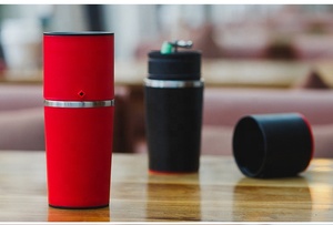 Barista Maker Outils Camping En Plein Air Portable Moulin À Main Tout-En-Un Bouteille Café Théière Moulin À Café <span class=keywords><strong>Avec</strong></span> <span class=keywords><strong>Filtre</strong></span> À Café Tasse - Product Image 5